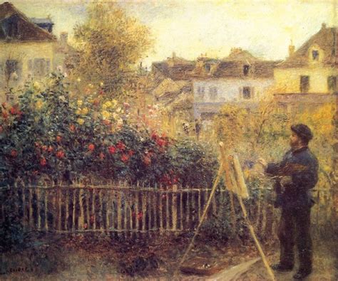 Pierre Auguste Renoir Claude Monet Painting in his Garden at Argenteuil painting | framed ...