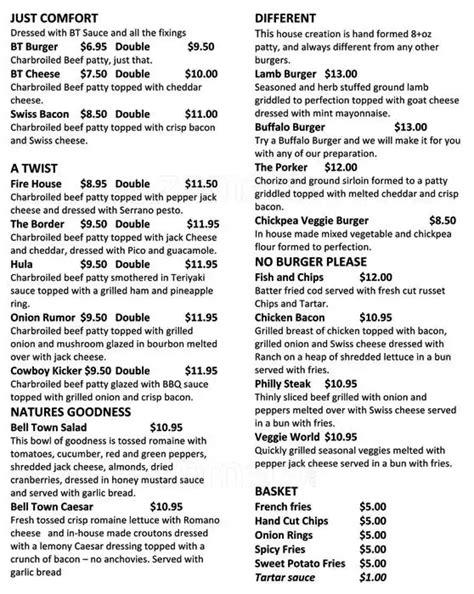 Belltown Burger Menu, Menu for Belltown Burger, Belltown, Seattle - Urbanspoon/Zomato