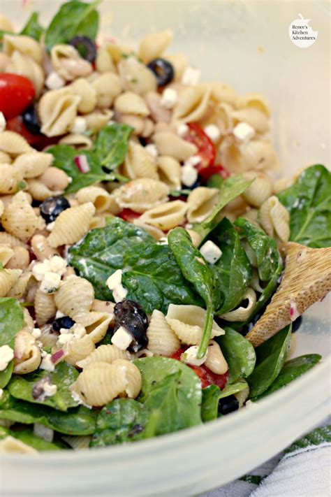 Spinach, Feta and Bean Pasta Salad | Renee's Kitchen Adventures