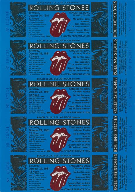 Rolling Stones Concert Ticket | RR Auction