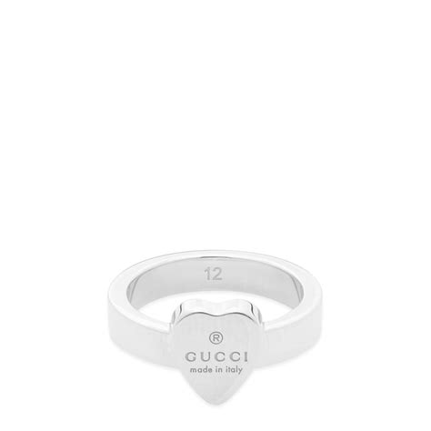 Gucci Heart Motif Ring Silver | END.