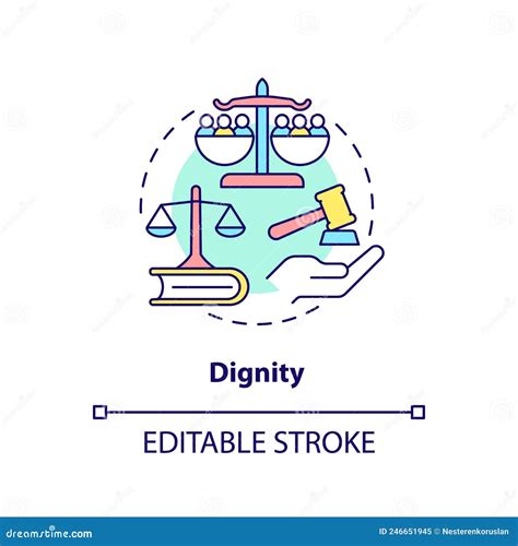 Dignity concept icon stock vector. Illustration of value - 246651945