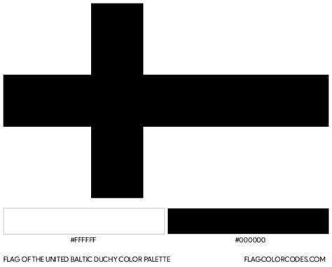 The United Baltic Duchy flag color codes