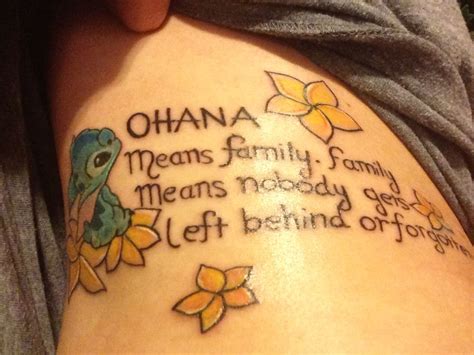 Ohana Means Family Tattoo