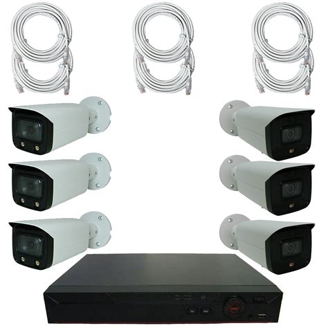 8ch 4K NVR with Three 4MP Full Color Cameras & Three 5MP Active ...