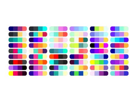 Vector Color Palette Set Design Template Multi Purplish, Color Palette, Colorful Color Palette ...