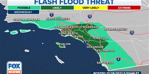 Flash flooding likely in Los Angeles area Wednesday | Fox Weather