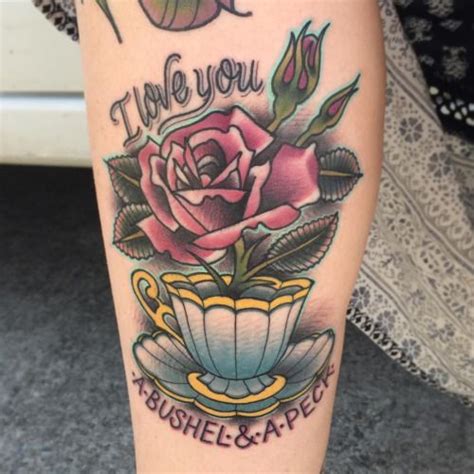 tattoosbykatie: “I love you a bushel & a peck” 🌷🌿💙 Thanks to @allisonannh for getting such a fun ...