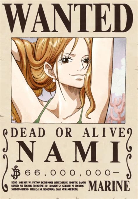 Nami-san (Wanted Poster) | Nami one piece, Imagenes de one piece, Plantillas de póster