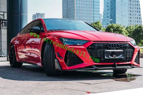 Audi RS7 body kit front lip rear lip vent dry carbon fiber