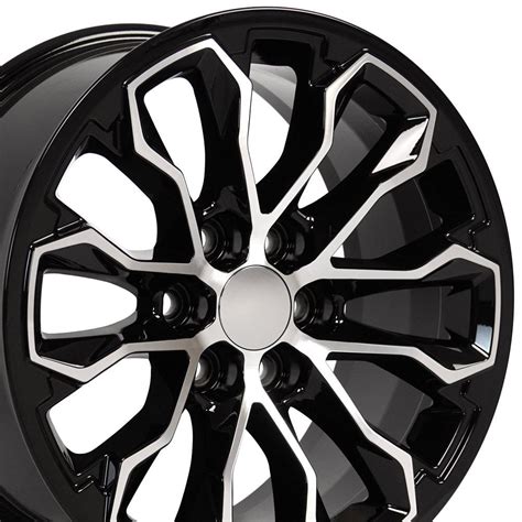 17-inch Black Machined Rims fit Chevrolet Colorado ZR2 - CV54 17x8 Replica Wheels