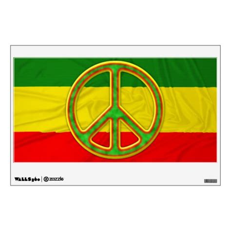 Rasta Peace Symbol Room Decals | Zazzle