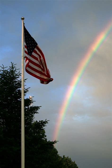 American Flag and Rainbow | American Flag and Rainbow | Flickr