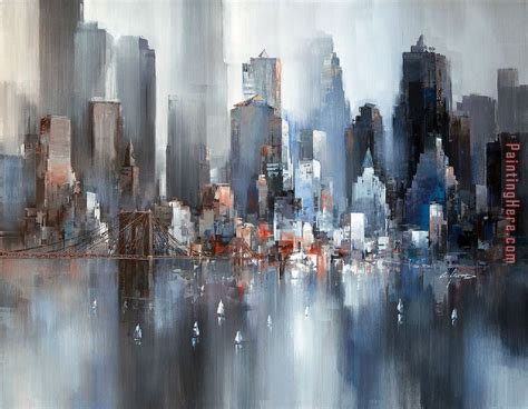 Unknown Artist Cityscape Abstract painting anysize 50% off - Cityscape Abstract painting for sale