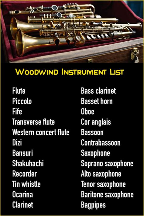 Woodwind Instruments List : Inside the Wind Instrument Woodwind Family - J.Scalco