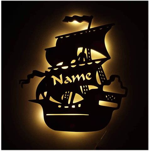 Pirate Ship Personalized Night Light With Name Gifts for - Etsy