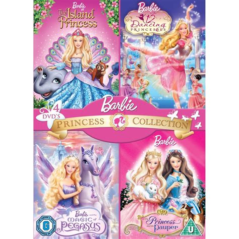 Barbie Princess and Fairytopia DVD Sets (4 Movies each) - Barbie Movies ...