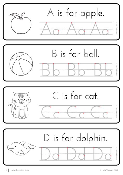 Handwriting practice made easy with these letter formation strips ...