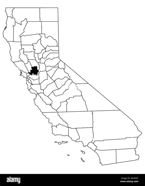 Map of solano County in California state on white background. single ...