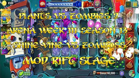 PVZ 2 Arena Week 111 Shine Vine Vs Zomboss Stage Mod | Plant zombie, Vines, Arena