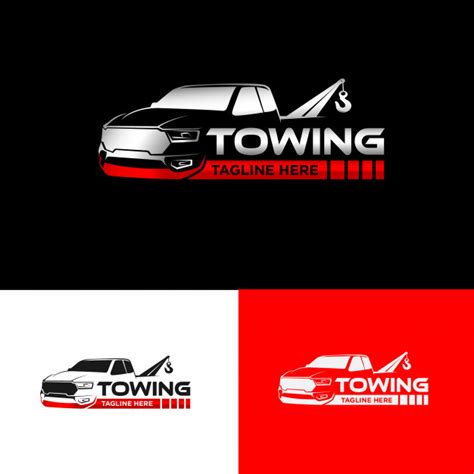 Premium Vector | Automotive towing company logo design