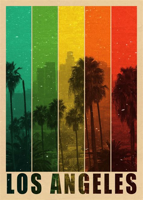 'Los Angeles' Poster, picture, metal print, paint by Sam Kal | Displate