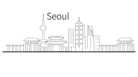 Seoul South Korea Skyline City Lines, Korea, City, Skyline PNG and ...