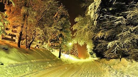 Winter Night 1920 x 1080 HDTV 1080p Wallpaper