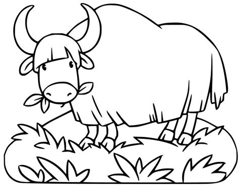 Yak Laughing Coloring Page - Free Printable Coloring Pages for Kids