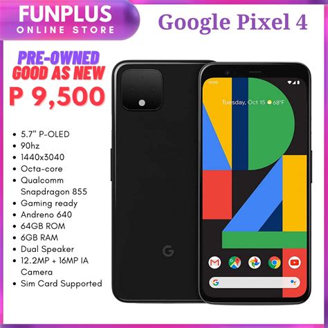 GOOGLE PIXEL 4 | Android Phone | 6GB Ram| 64GB Storage | 5.8 P-OLED ...