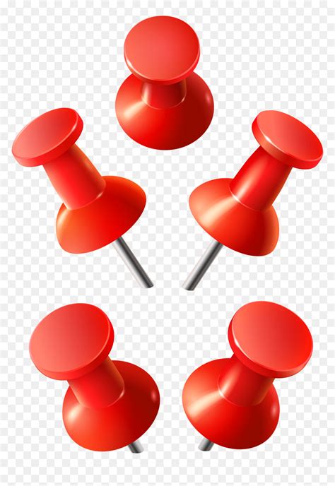 Red Push Pins Png Clip Art Image - Push Pins Clipart Png, Transparent Png - vhv