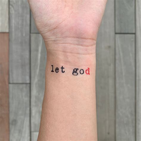 Let Go Let God Temporary Tattoo Sticker - OhMyTat