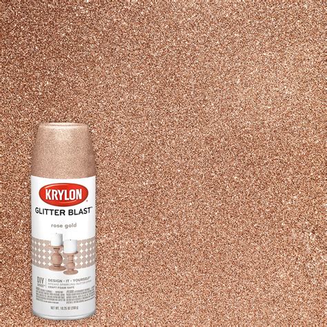 Krylon Glitter Blast Gloss Rose Gold Glitter Spray Paint (Actual Net Contents: 10.25-oz) at ...