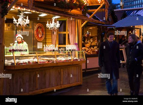 German Christmas Market in Millennium Square Leeds Yorkshire England ...