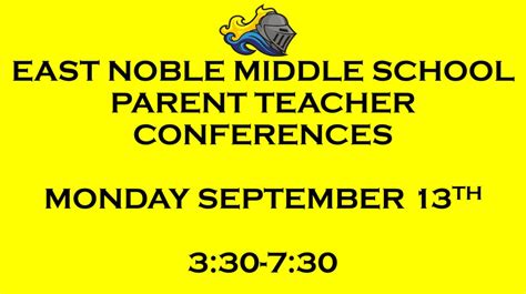 East Noble Middle School on Twitter: "ENMS Parent Teacher Conferences…