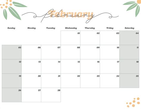 february 2023 cute monthly planner calendar 16625060 Vector Art at Vecteezy