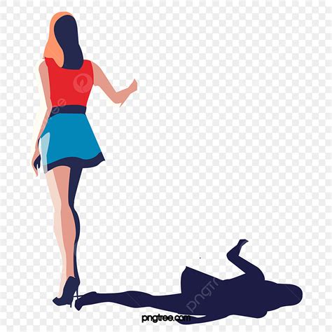 Fashion Shopping Girl Silhouette Vector PNG, Fashion Summer Girl Shadow ...