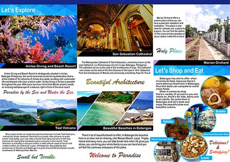 Proposed Travel Brochure for Batangas, Philippines on Pantone Canvas ...