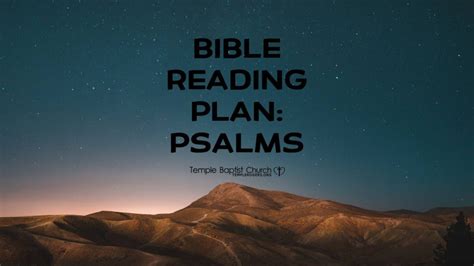 6.6-Bible Reading Plan Psalms – Temple Baptist Church of Rogers, AR