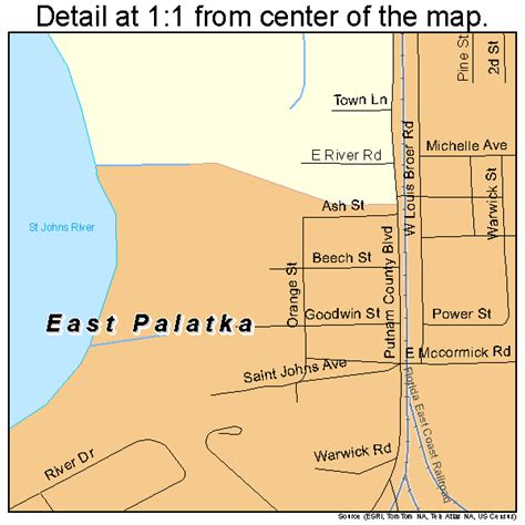 East Palatka Florida Street Map 1219350