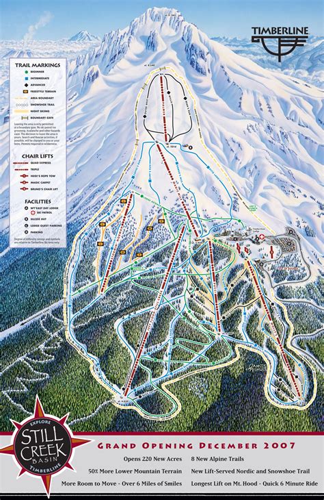 Timberline Ski Trail Map - Rhododendron Oregon • mappery