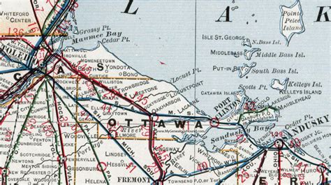 Ottawa County, Ohio 1901 Map, Port Clinton, OH