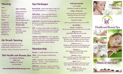 Pin on Spa Menu Packages, Memberships & Pricing