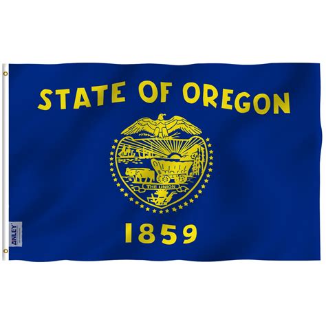 ANLEY Fly Breeze 3x5 Foot Oregon State Flag - Vivid Color and UV Fade Resistant - Canvas Header ...