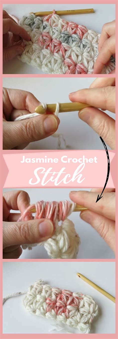 Crochet Jasmine Stitch Tutorial Ideas in 2020 | Crochet crafts, Crochet ...