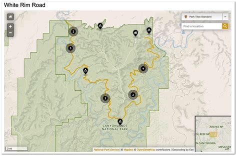 White-Rim-Trail-Map - AufRoad.com