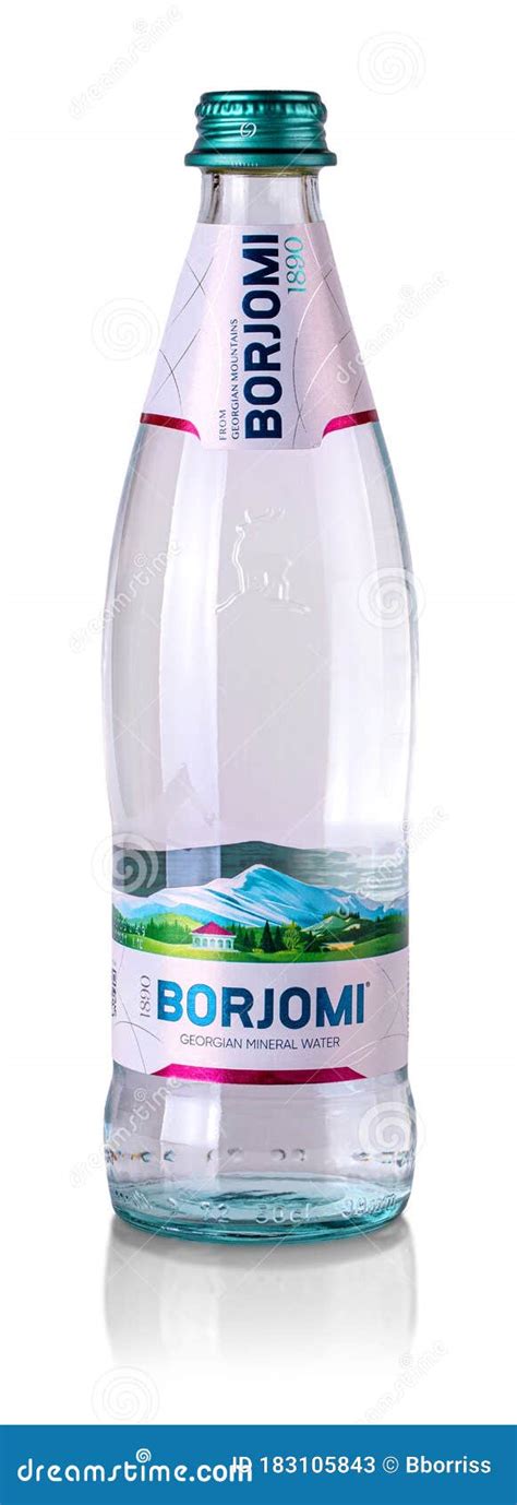 Bottle of Borjomi, a Brand of Naturally Carbonated Mineral Water from Springs in the Borjomi ...