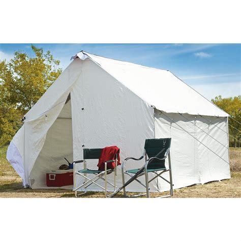 Guide Gear 10x12' Canvas Wall Tent, Frame/Floor Not Included | Canvas wall tent, Wall tent ...