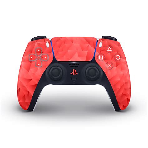 Red Polygonized PlayStation 5 Skin | KO Custom Creations