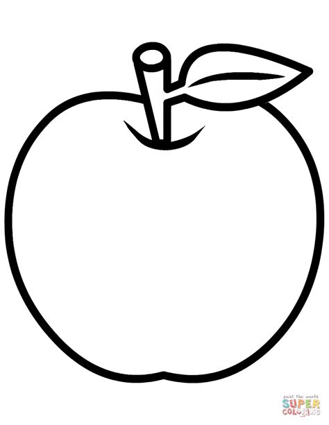 Apple coloring page | Free Printable Coloring Pages